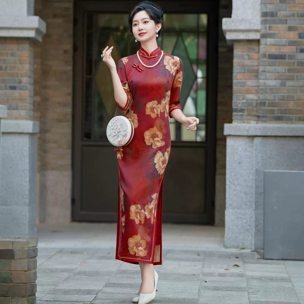 织布鸟女装名兰世家2026新款忆花寻茉希凤翔歌壹美佳人旗袍裙正品图片