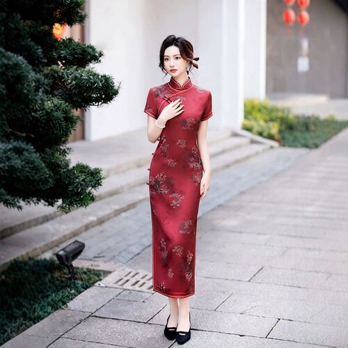 娘子写女装名兰世家2026新款苏之绣懿菲满庭芳官方旗舰店妈妈旗袍