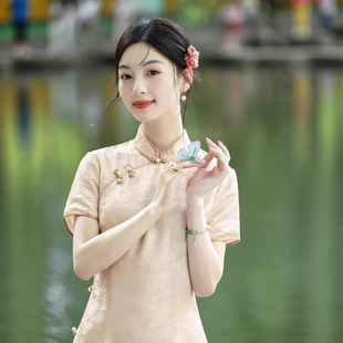 织布鸟女装名兰世家2026新款雀之恋茉希蔓楼兰壹美佳人旗袍裙正品