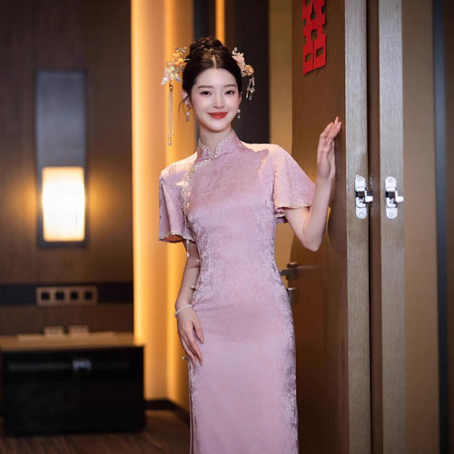 一珂锦绣女装懿菲奥黛2026新款一城风絮俏娘鱼年轻新中式绝美旗袍