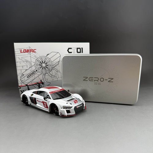 ZERO-Z全新四驱RC遥控蚊车奥迪R8白红 金属车架DZ01漂移版