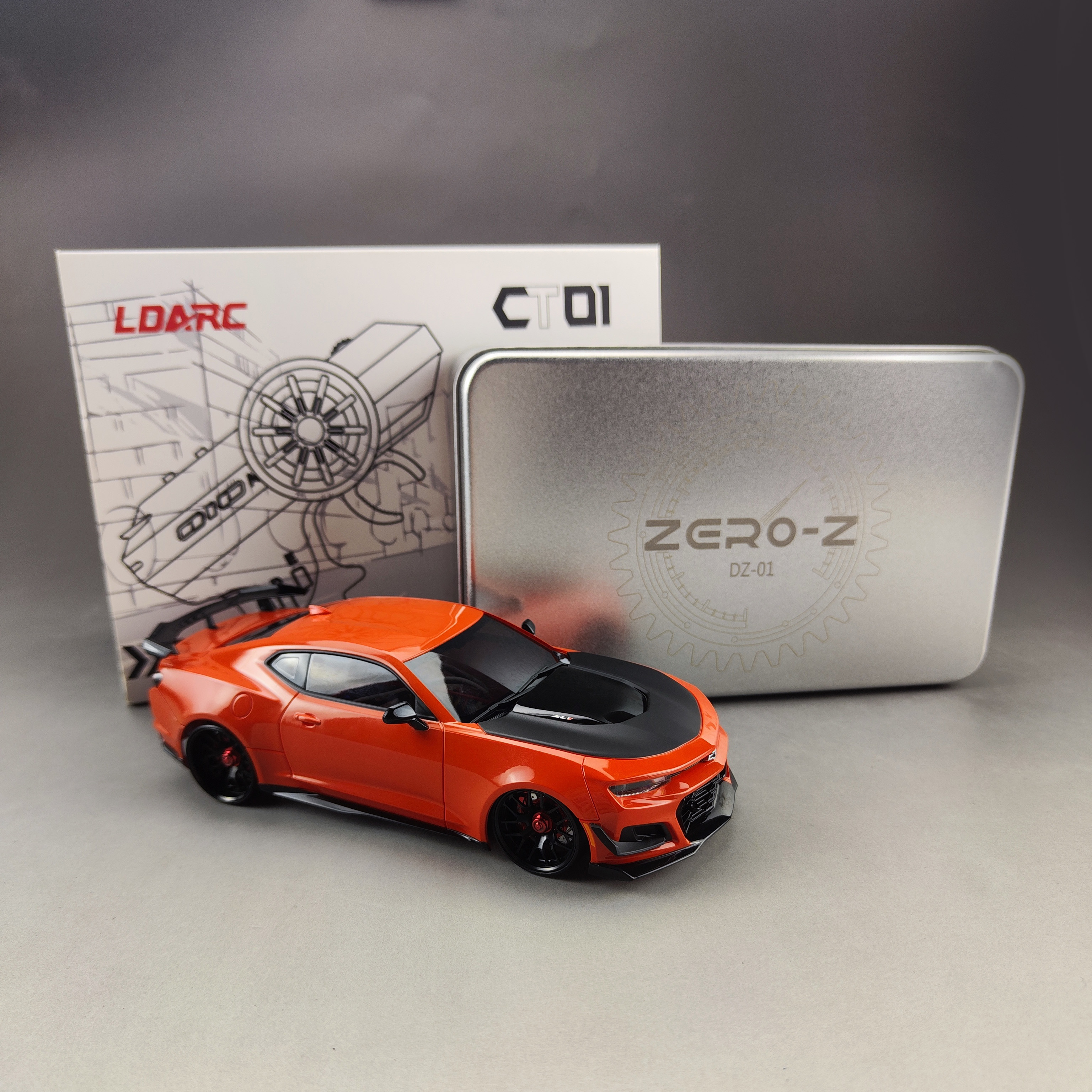 ZERO-Z全新四驱RC遥控蚊车橙色科迈罗 金属车架DZ01漂移版