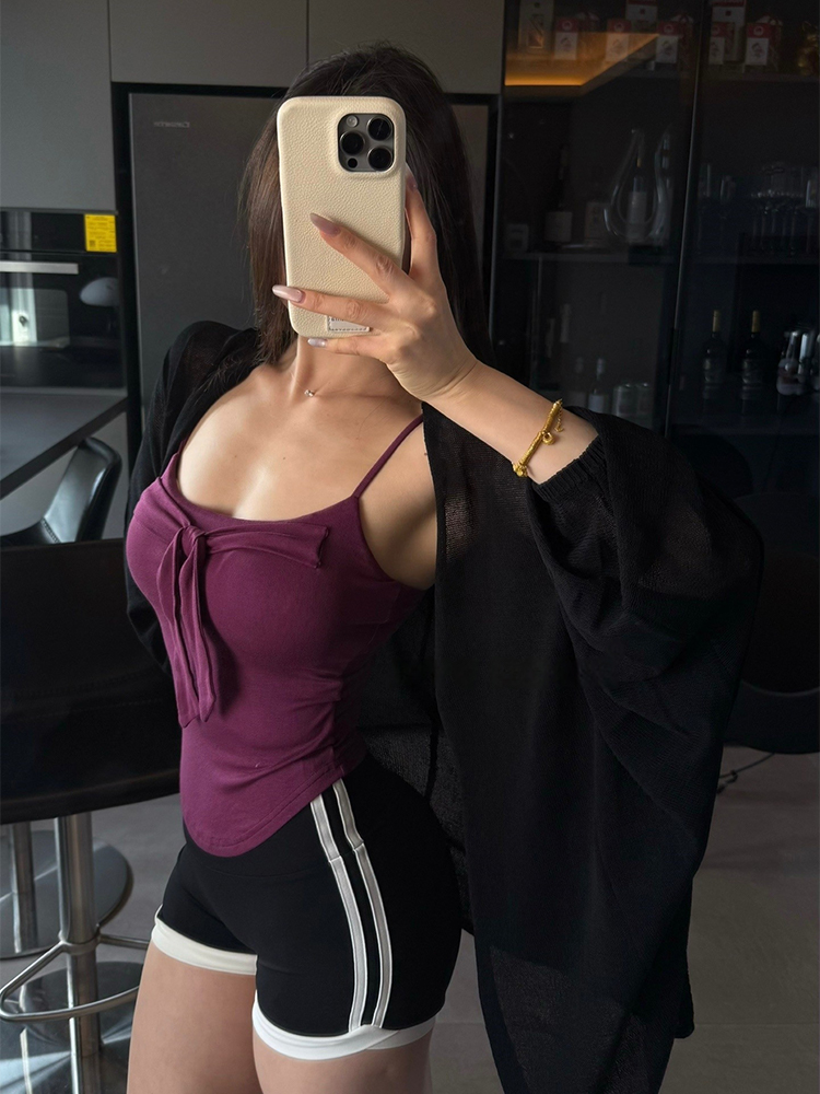 Bows Spaghetti Strap Bra Summer New arrival Pure Desire Yoga Intimates Sports Fitness Camisole with Breast Pad