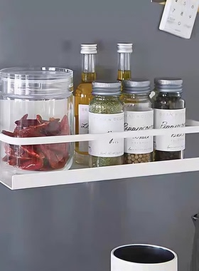 山崎同款厨房磁吸调味收纳架冰箱侧边壁挂式调料架香料瓶整理架