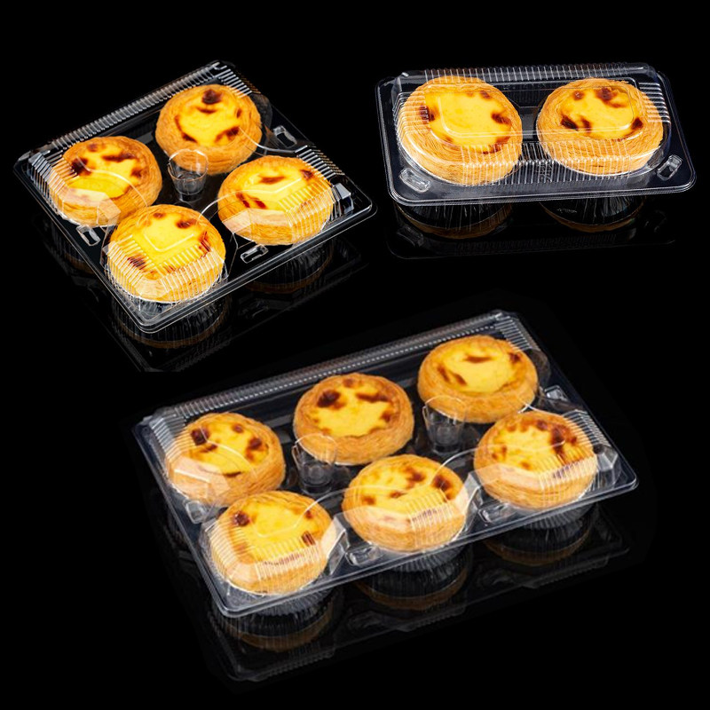 一次性透明塑料蛋挞盒手工烘焙