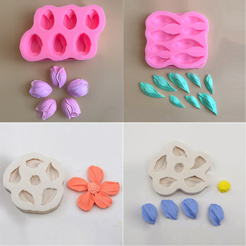DIY刮刀花格桑花郁金香硅胶模具