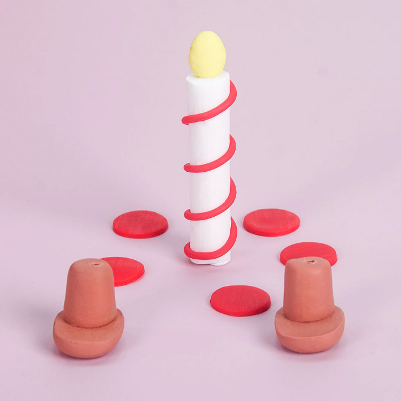 蛋糕装饰可爱小脚摆件软陶螺纹