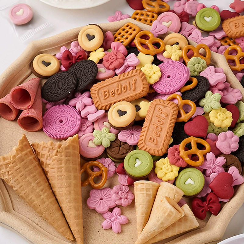 网红蝴蝶型饼干生日蛋糕装饰夹心巧客芳冰淇淋小蛋筒摆件生日插件