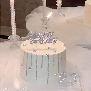 happy 英文 插件 链 镶钻 钻石 条 数字 字母 带 蛋糕 串 珍珠