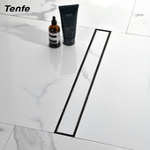 鼎菲枪灰色隐形地漏镶嵌瓷砖卫生间不锈钢防臭浴室淋浴长条隐藏式