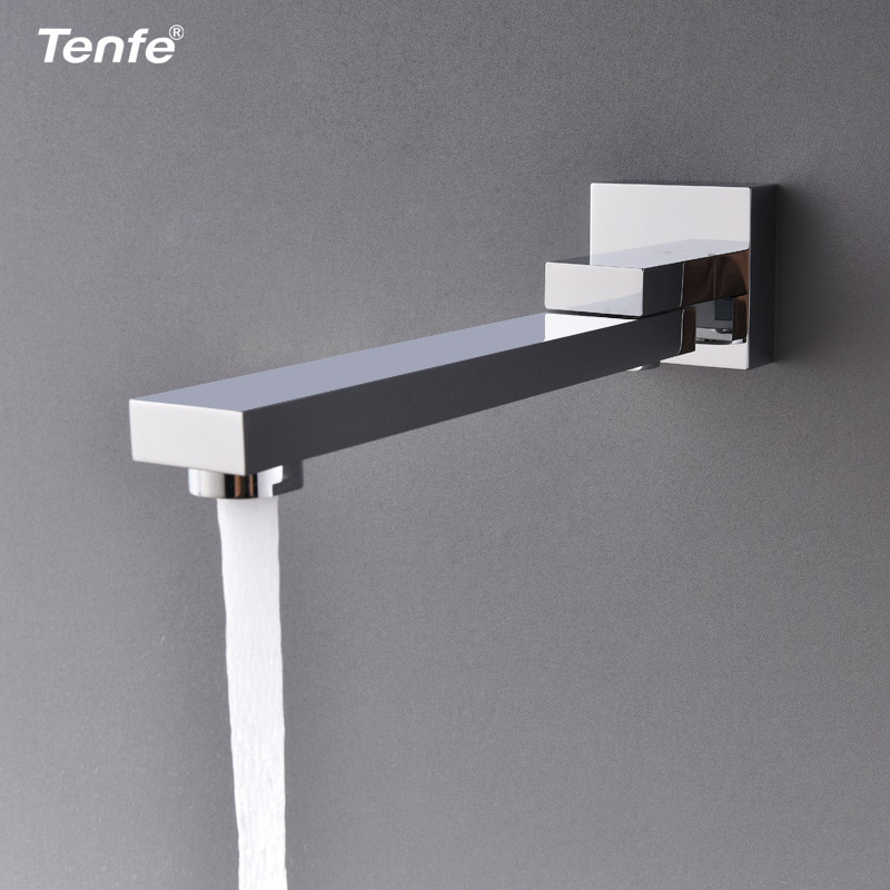 鼎菲 铜方形可旋转暗装入墙淋浴花洒下出水嘴出水龙头配件