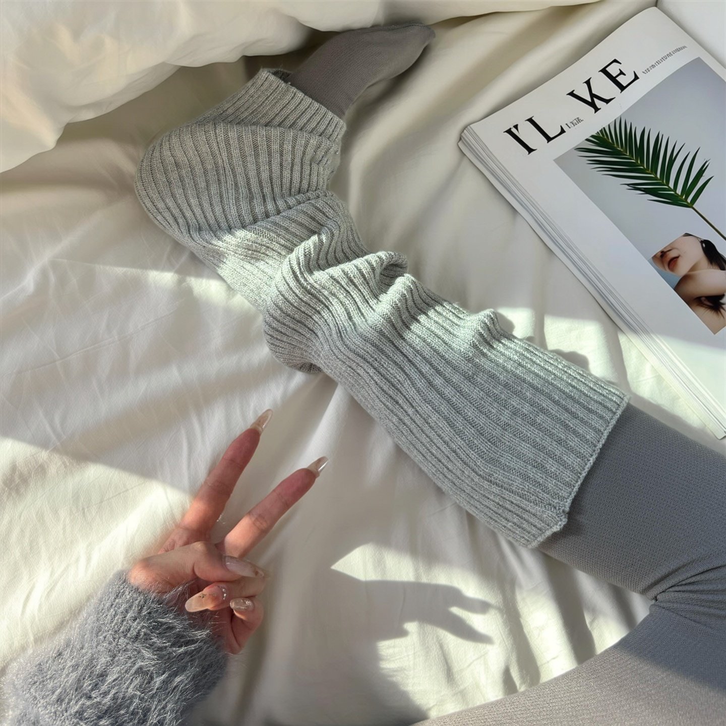 清冷系袜套真的高级感满满！秋冬保暖针织纯色基础百搭羊毛小腿套,女士内衣/男士内衣/家居服,连裤袜/打底袜,淘宝优惠券,粉丝福利购,淘宝优惠卷