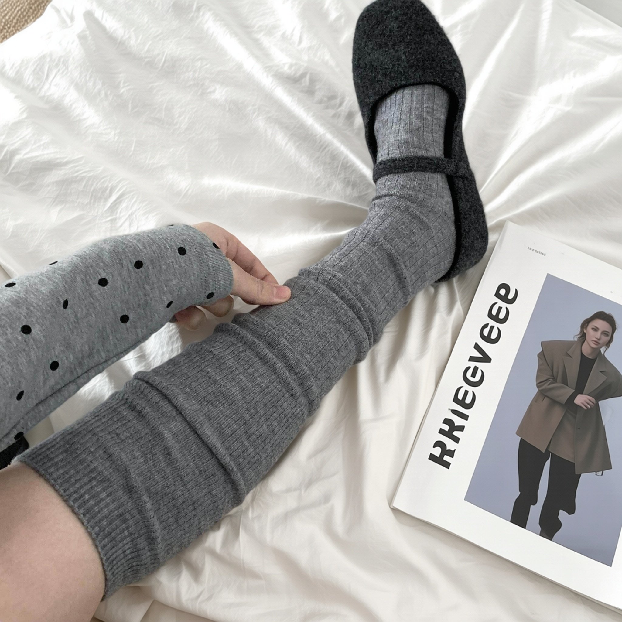 超miu的秋冬暖绒过膝袜！黑灰白色保暖针织长筒护膝堆堆袜腿套！,女士内衣/男士内衣/家居服,连裤袜/打底袜,淘宝优惠券,粉丝福利购,淘宝优惠卷