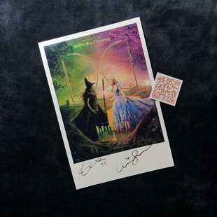 魔法坏女巫2Wicked For Good Cynthia Erivo Ariana Grande亲签照
