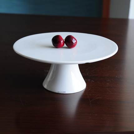 纯平陶瓷高脚盘婚庆宴会蛋糕摆盘展示盘14寸cake stand蛋糕托盘