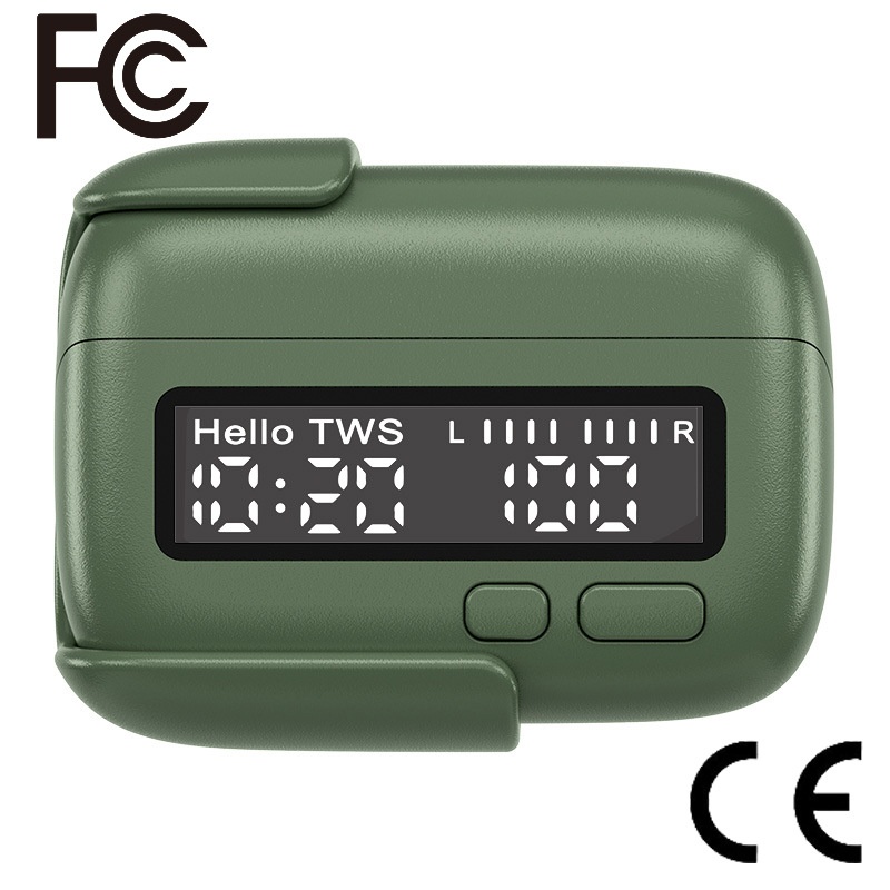 2025新款跨境BPG便携式无线蓝牙耳机BB机独特复古数显时钟CE认证