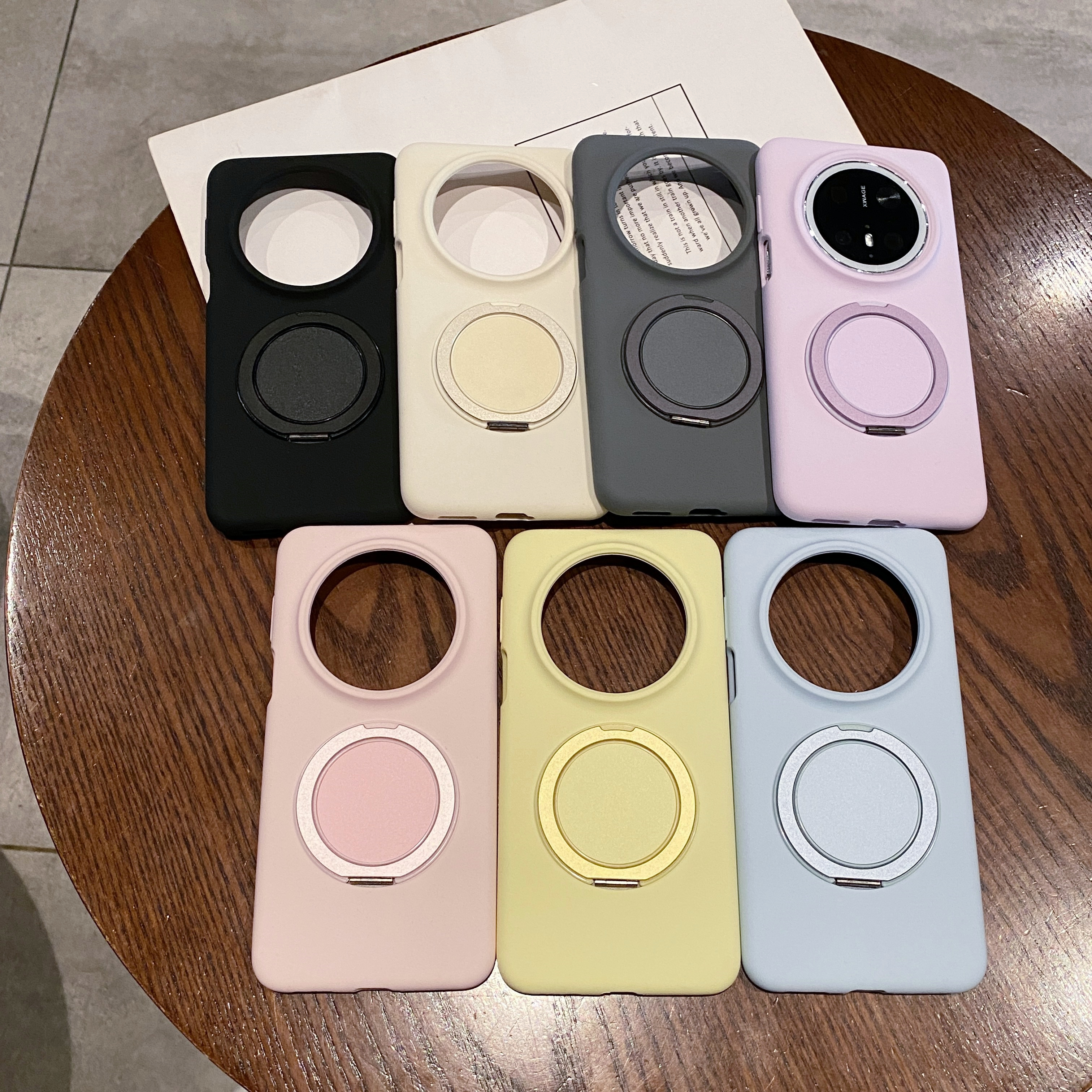 适用华为P80 ultra P70 pro+大孔液态360支架磁吸手机壳mate70 60全包防摔小米15 14高级感硅胶保护套批发