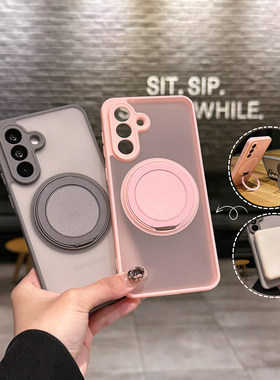 适用 三星 S26 S25 Ultra支架360磁吸肤感手机壳S24 FE S23plus全包防摔A36 A54 A16 A15 A07 A05S保护套批发