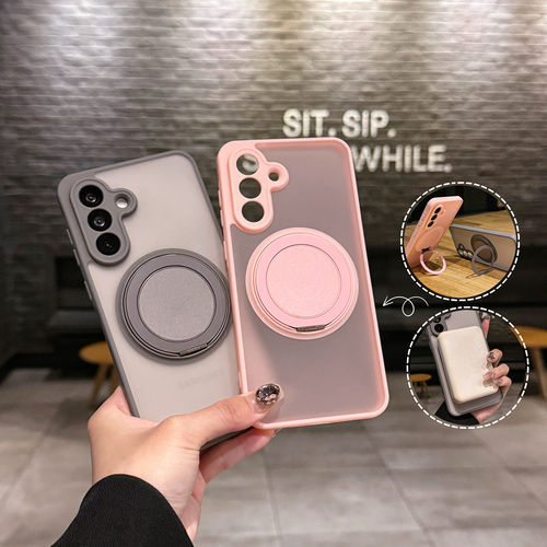 适用 三星 S26 S25 Ultra支架360磁吸肤感手机壳S24 FE S23plus全包防摔A36 A54 A16 A15 A07 A05S保护套批发