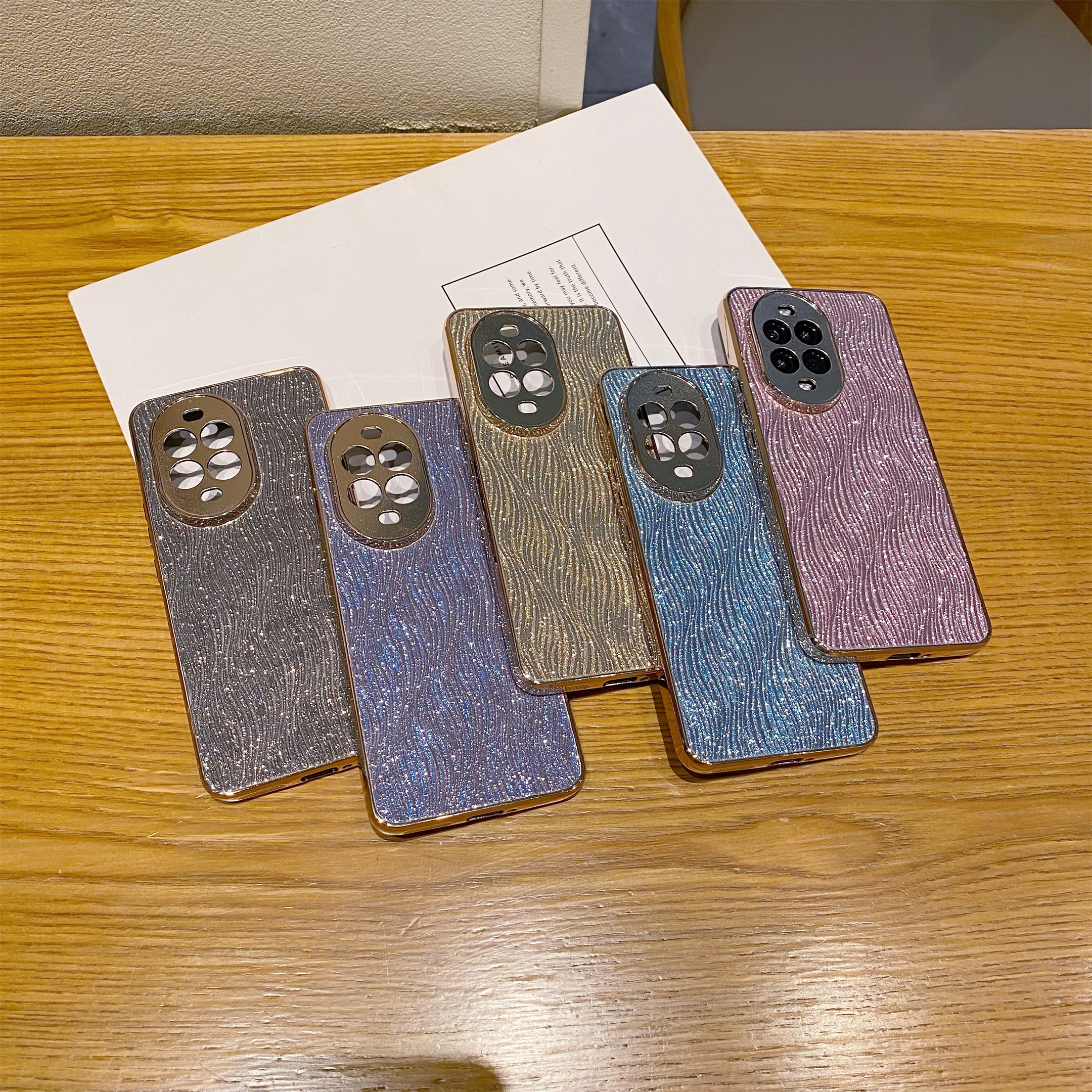 适用OPPO Reno14 13 12 11pro新款水波纹二合一手机壳A6pro A5X全包防摔A3 A2高级感A1pro A36 findX5保护套