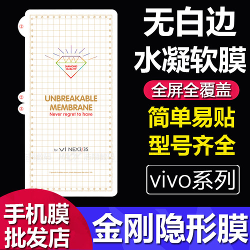 适用vivo Y300 X200 X100 X90 X80 Pro金刚隐形膜iQOO 11 12 13全屏S20 S19 S18 S17全包防爆S16水凝膜批发