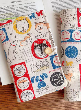 Do家  活页手账本 柴犬故事可爱卡通布面日记本 A5A6活页本复古文艺手帐网格记事本日记本