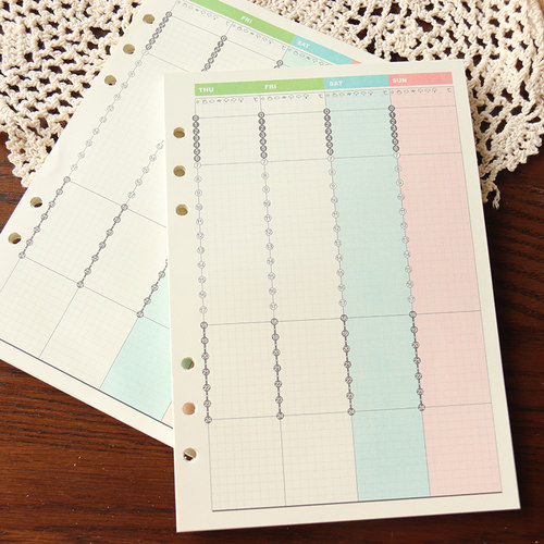 A5 A6标准6孔 替芯 仅为替换内页 不含本夹