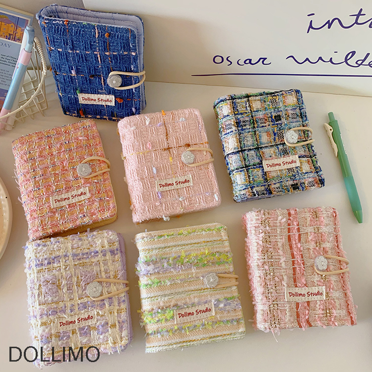 Dollimo原創(chuàng)m5小香風(fēng)格活頁本 口袋袖珍編織手賬本可愛少女心高顏值隨身迷你手帳日記本子 ins蓋章旅行禮物