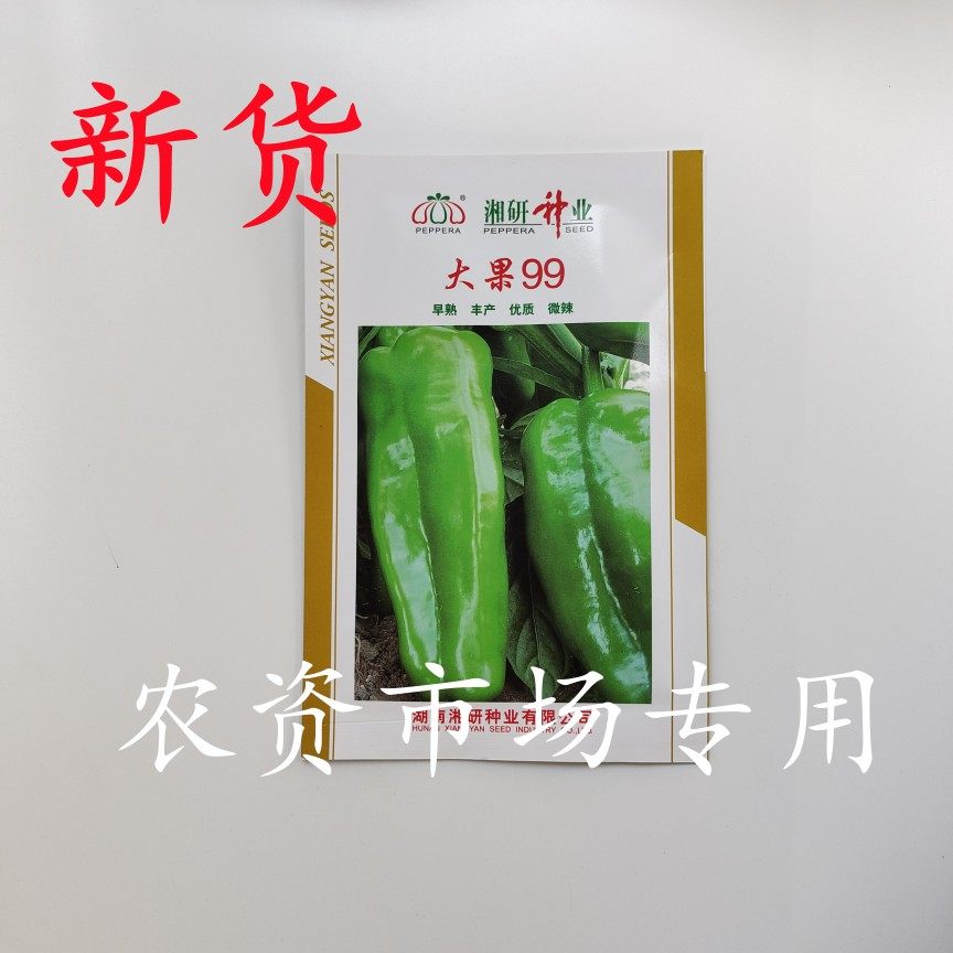 湘妍大果99辣椒种子早熟粗牛角形皮薄肉脆坐果多抗病抗逆适应广