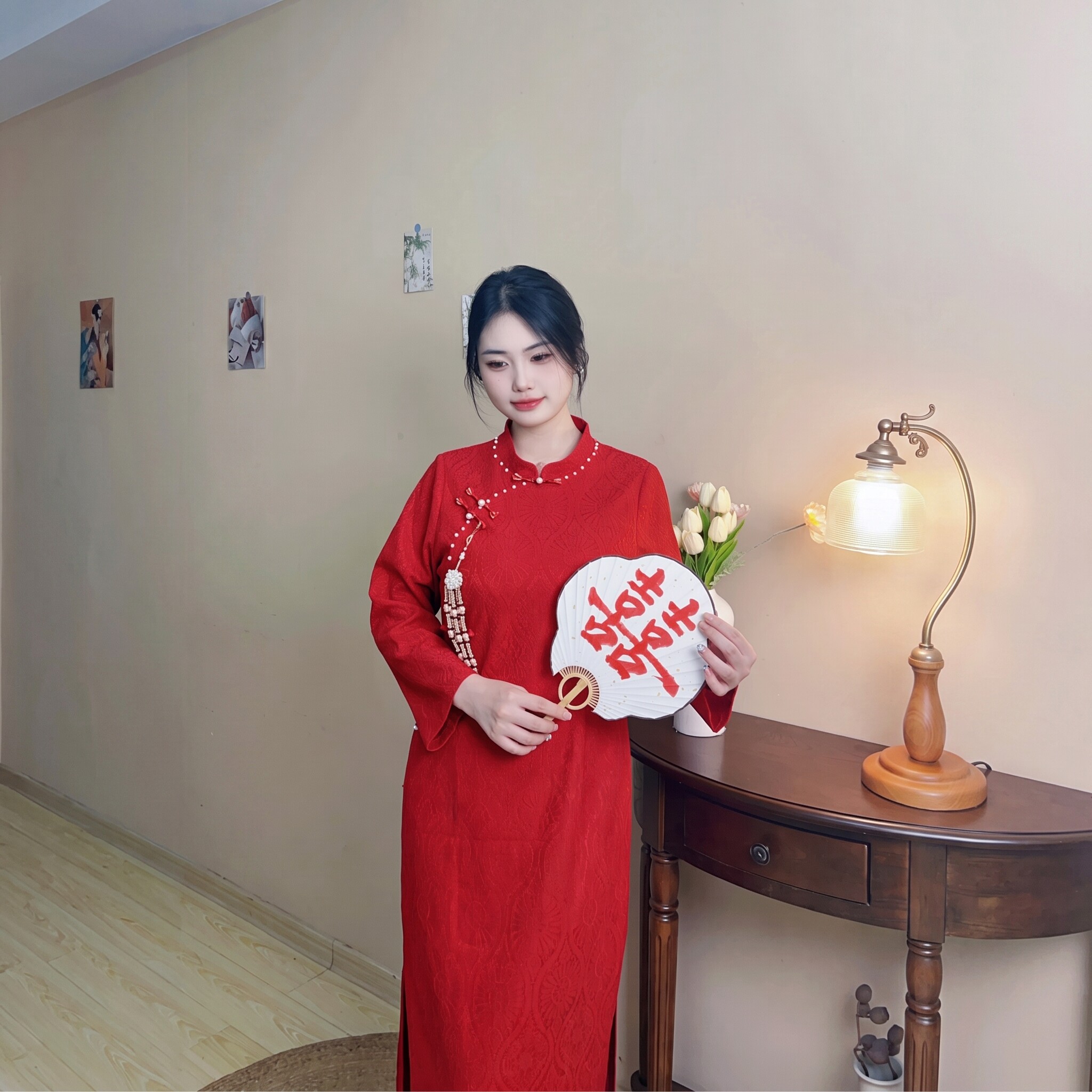 大码新娘订婚敬酒服旗袍秋季图片