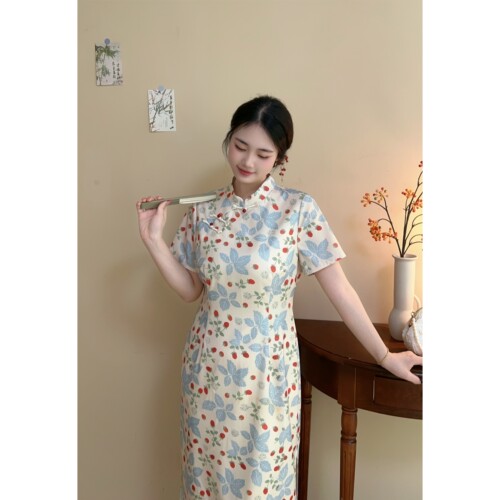 胖妹妹夏季新中式少女日常款旗袍