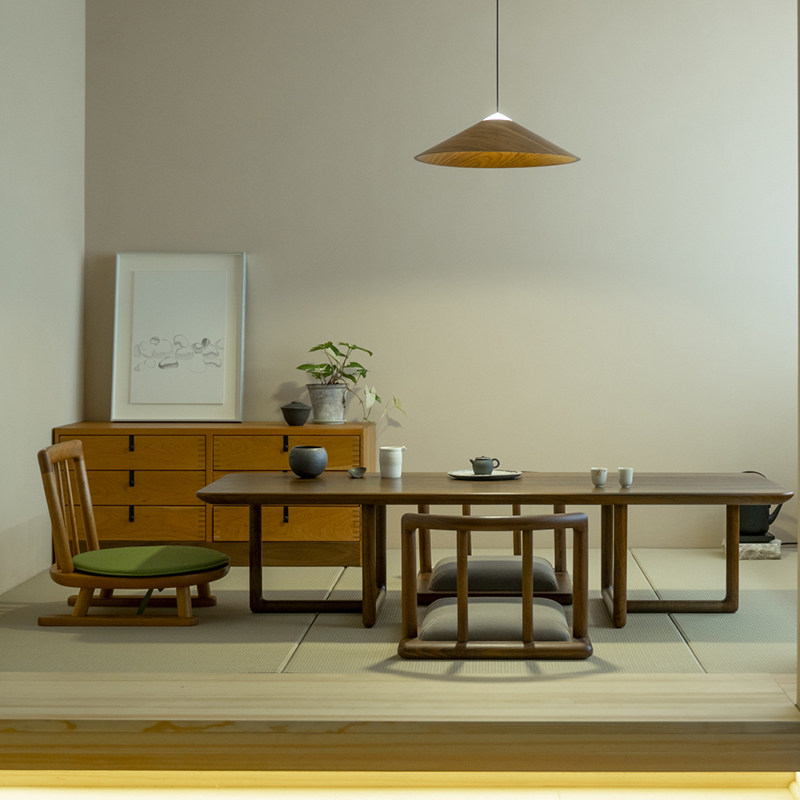 雪橇椅 榻榻米飘窗席地椅矮椅实木茶椅现代简约新中式 素元家具