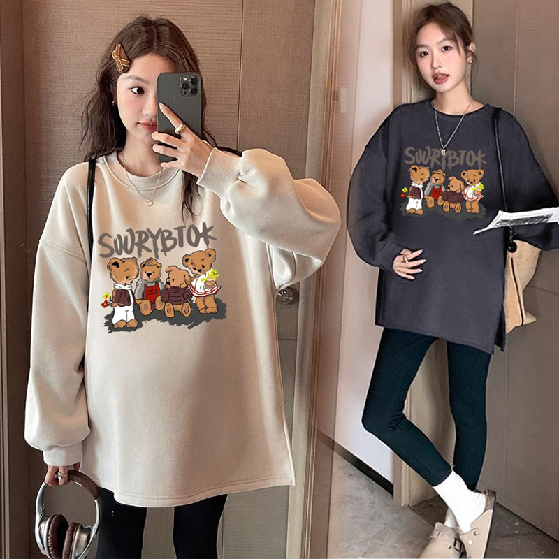 大码孕妇卫衣春秋季长袖t恤上衣