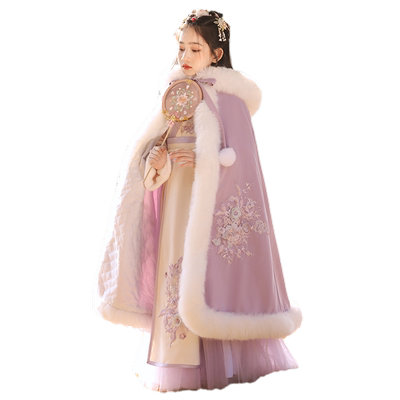 女童汉服冬款加绒超仙古装演出服