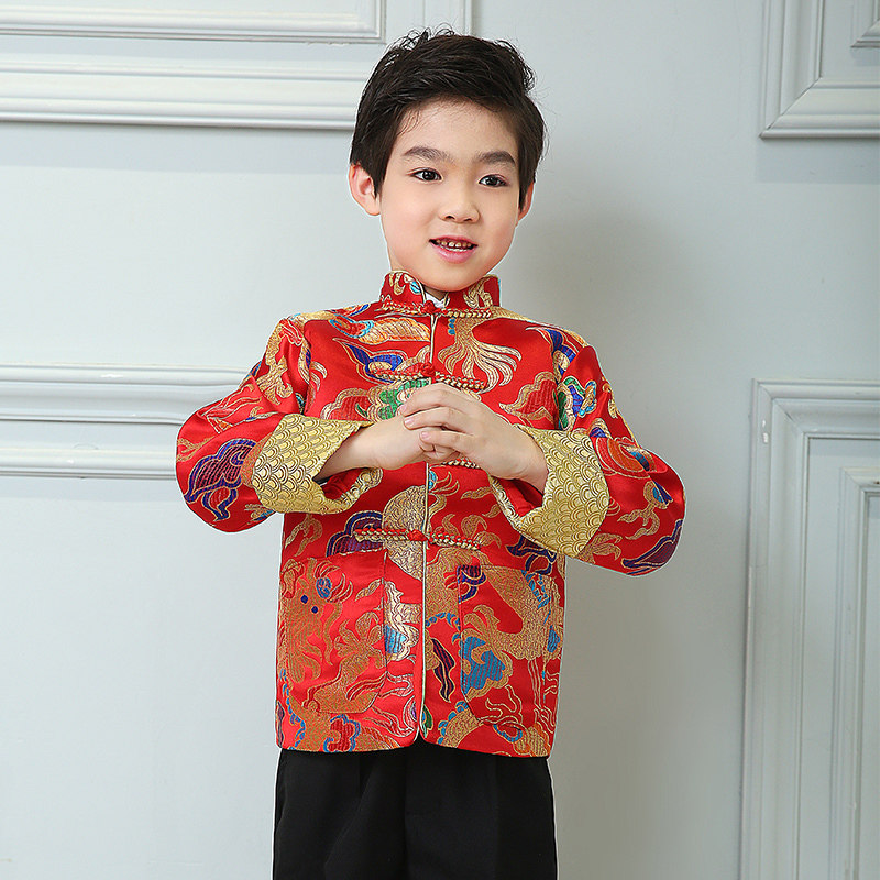 儿童唐装男童宝宝周岁礼服民国风童装抓周衣服中大童男孩新年唐装|ruв категории Детская одежда, детей ципао/костюм/национальная одежда, костюм - от Buy2taobao.com для оказания профессиональной услуги покупки агента Taobao