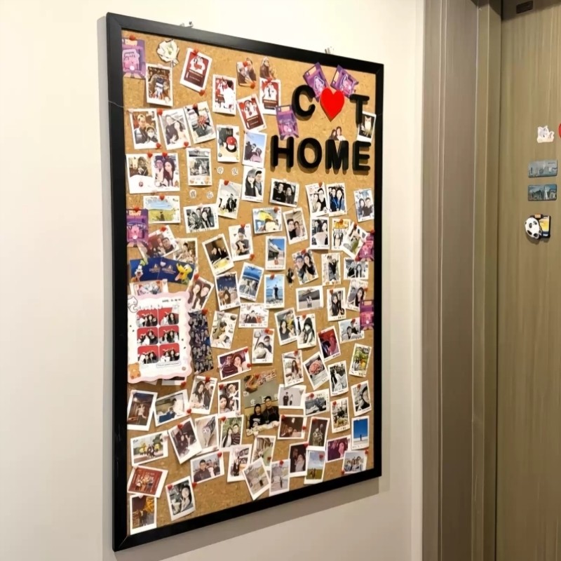 毛毡板客厅照片墙背景板免打孔毛粘墙贴组合相框创意墙面房间装饰