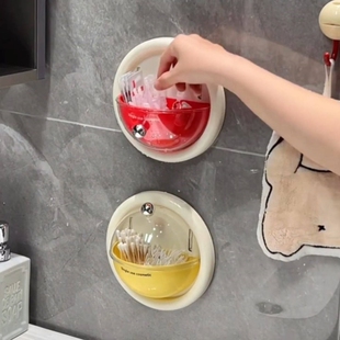 可爱高颜值洗脸巾收纳盒壁挂式透明可携式化妆室台面分类整理置物