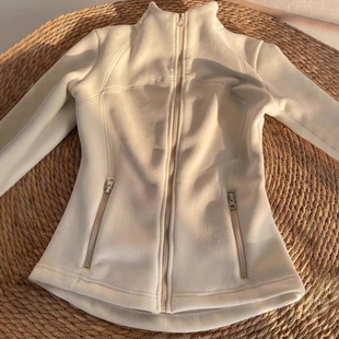 修身加绒内搭瑜伽服摇粒绒外套女2025新款秋冬季抓绒卫衣运动上衣