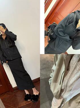 现货~口碑渠~gamm*男女休闲户外戴帽抓绒软壳冲锋衣外套 自留