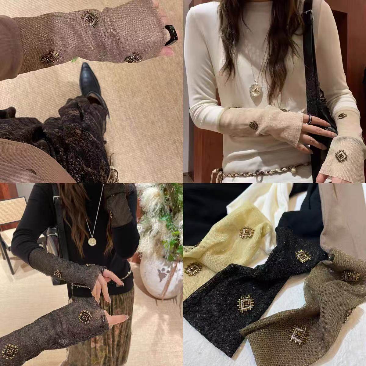 现货~小众设计师线~T界百搭王 袖口重工钉珠长袖打底T恤,女装/女士精品,毛针织衫,淘宝优惠券,粉丝福利购,淘宝优惠卷