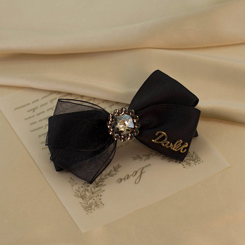 爆款！经典黑色气质款蝴蝶结发夹