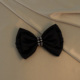 2026新款 新年马年头饰黑色缎面蝴蝶结发夹高级感洋气时尚 发卡发饰