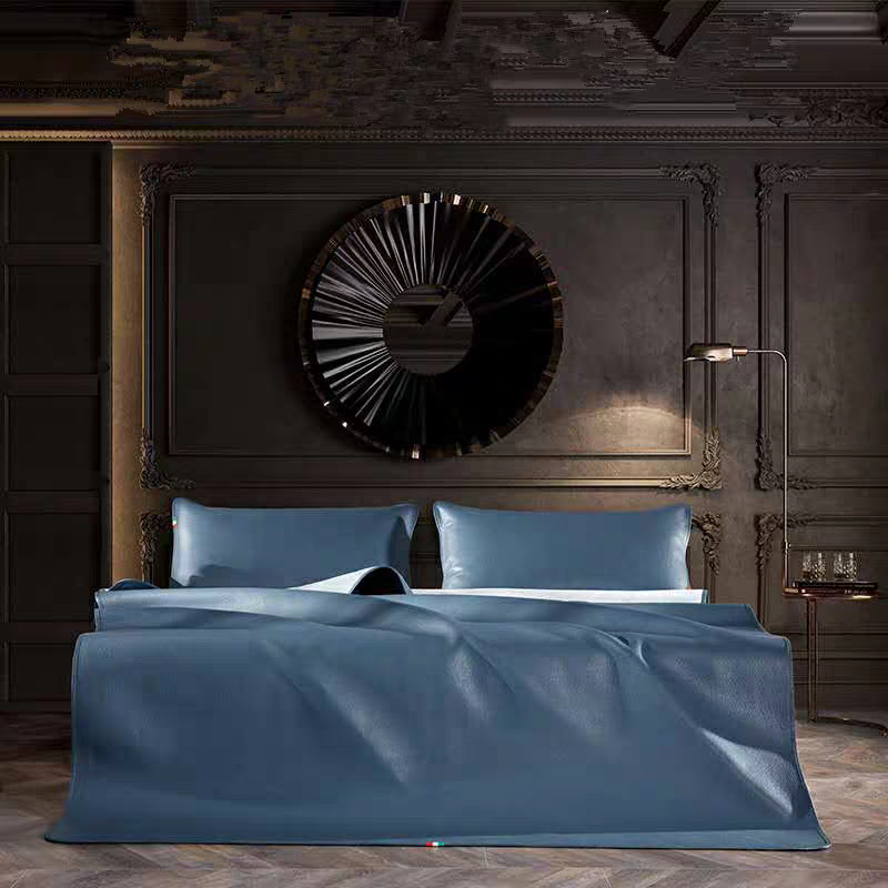 梦洁牛皮席爵士素彩意大利头层水牛皮三件套1.8m床凉席奥斯塔v3,床上用品,牛皮席,淘宝优惠券,粉丝福利购,淘宝优惠卷