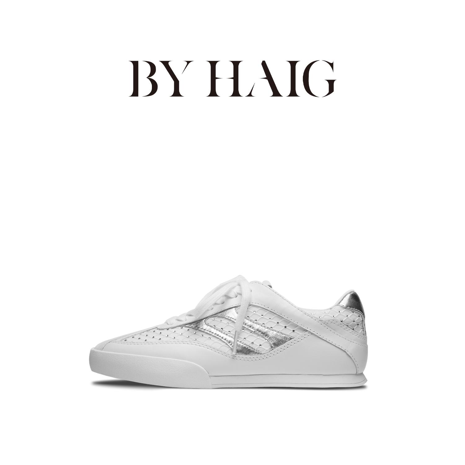 BYHAIG Finn皮质休闲女鞋瑞典设计师小众品牌平底运动小白鞋