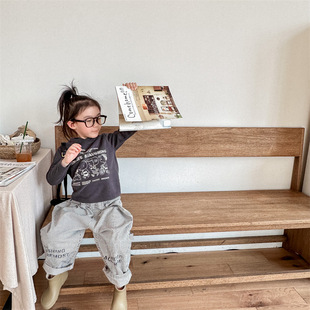 【断码】超酷的折边秋童装儿童韩版哈伦裤工装裤长裤男童女童裤子