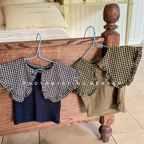 【断码】童装夏季儿童韩无袖T恤衬衫款短袖背心女童夏装打底衫