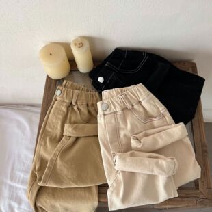 特~版型质感双优!男女童休闲明线弹力棉布裤宝宝休闲直筒长裤