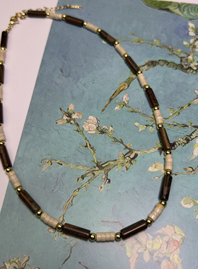 小众设计天然石串珠项链女轻奢高级感锁骨链2024新款爆款颈链百搭