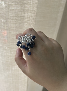 烟花流苏戒指女小众设计感精致时尚通勤简约戒指