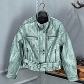 设计感短款 真皮绵羊皮皮衣女立领复古时尚 夹克显瘦 新款 2026春季